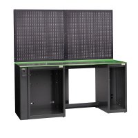 Рабочий стол 2050x757x2000мм металлический  с панелью для инструментов FG 118V/205C