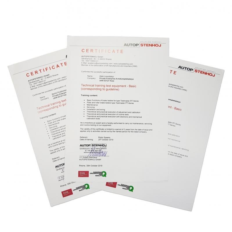 AutopStenhoj Німеччина 25/10/2019: Тренінг по тест лініям