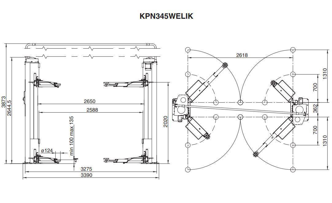 Автоподъемник двухстоечный ROSSVIK V2-4L г/п 4.0т,