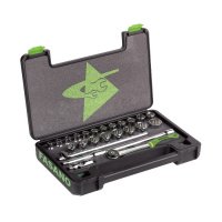 Набор торцевых головок дюймовых с аксессуарами 1/2" квадрат 24шт Fasano FG 625IN/S24