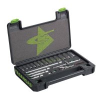 Набор головок удлиненных 12 граней 8-21мм 3/8" квадрат с аксессуарами 20шт FG 624L/S20