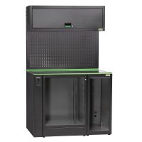 Рабочий стол 1220x757x2000мм металлический с подвесными шкафами FG 118V/122A