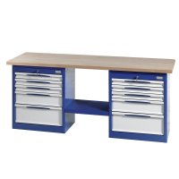 Рабочий стол 2000x745x880мм с деревянной поверхностью и тумбочками Fasano FG 132/FB2