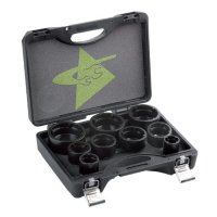 Набір торцевих головок KM4-KM12 для шліцьових гайок 1/2"-3/4" квадрат 9шт Fasano FG 631/S9