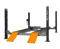 Подъемник четырехстоечный 4т Well Kraft 4140E под развал схождение и траверсой (Германия-Китай) Для СТО: Автоподъемник: (Акции, Доставка)!