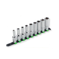 Набір подовжених торцевих головок Torx E8-E24 1/2" квадрат 9шт Fasano FG 625LTX/S9