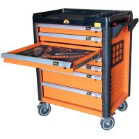 Тележка инструментальная на 7 секций Well Kraft   W-307T c инструментами 352шт.