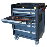 Тележка инструментальная на 7 секций Well Kraft   LD-307T с инструментами 404шт.