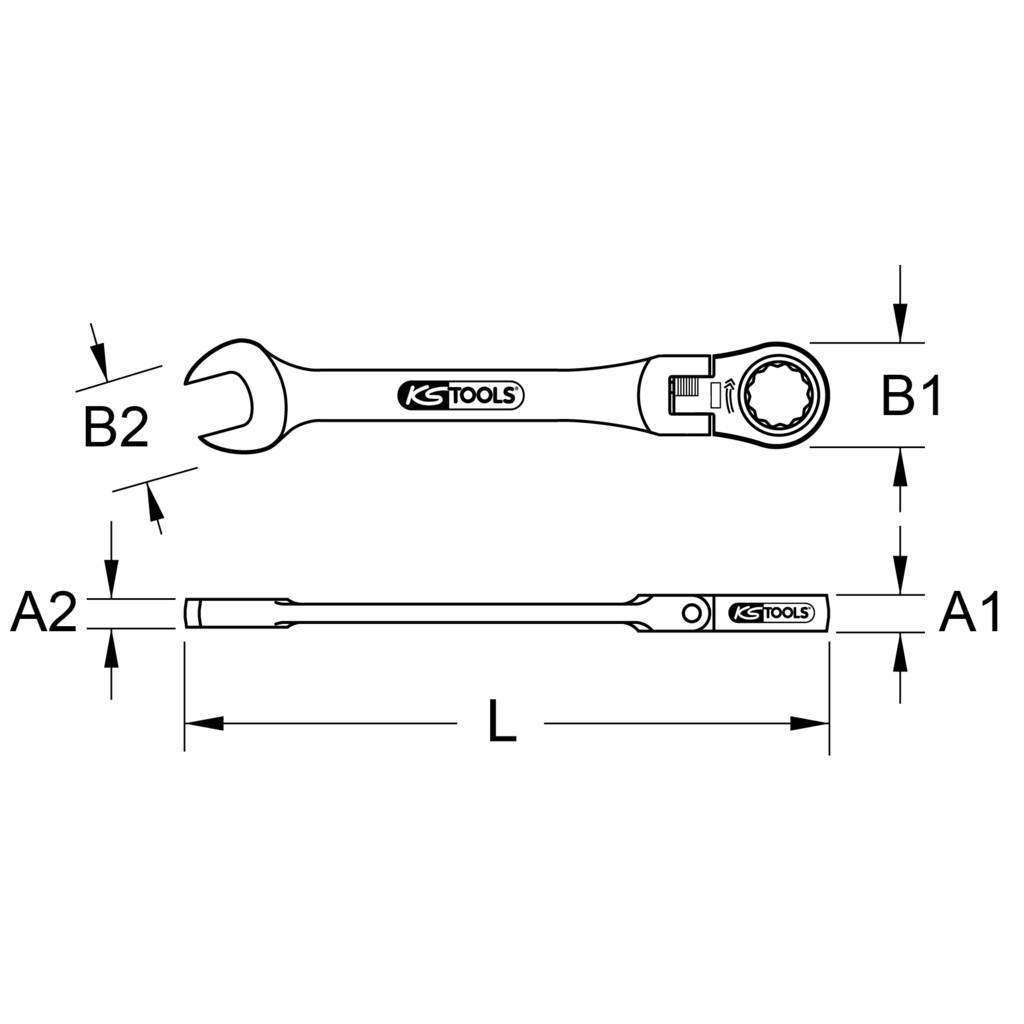 Ключ 8*8 комбинированный трещетка 5034608 KSTOOLS