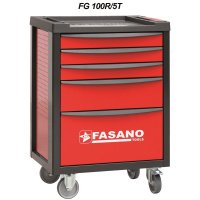 Инструментальная тележка на 5 секций Fasano FG 100R/5T Red