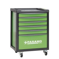 Передвижной ящик для инструментов с 6 секциями Fasano FG 118V/6T