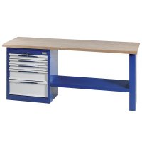 Рабочий стол 2000x745x880мм с деревянной поверхностью и тумбочкой Fasano FG 131/FB2