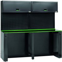 Робочий стіл 2050x757x2000мм металевий із підвісними шафами FG 118V/205L