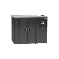 Рабочий стол металлический со столешницей для жидкостей Fasano FG 118/CO15V