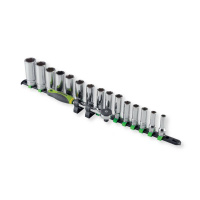 Набір подовжених головок 8-23мм 3/8" квадрат з тріскачкою 16шт Fasano FG 624L/S16