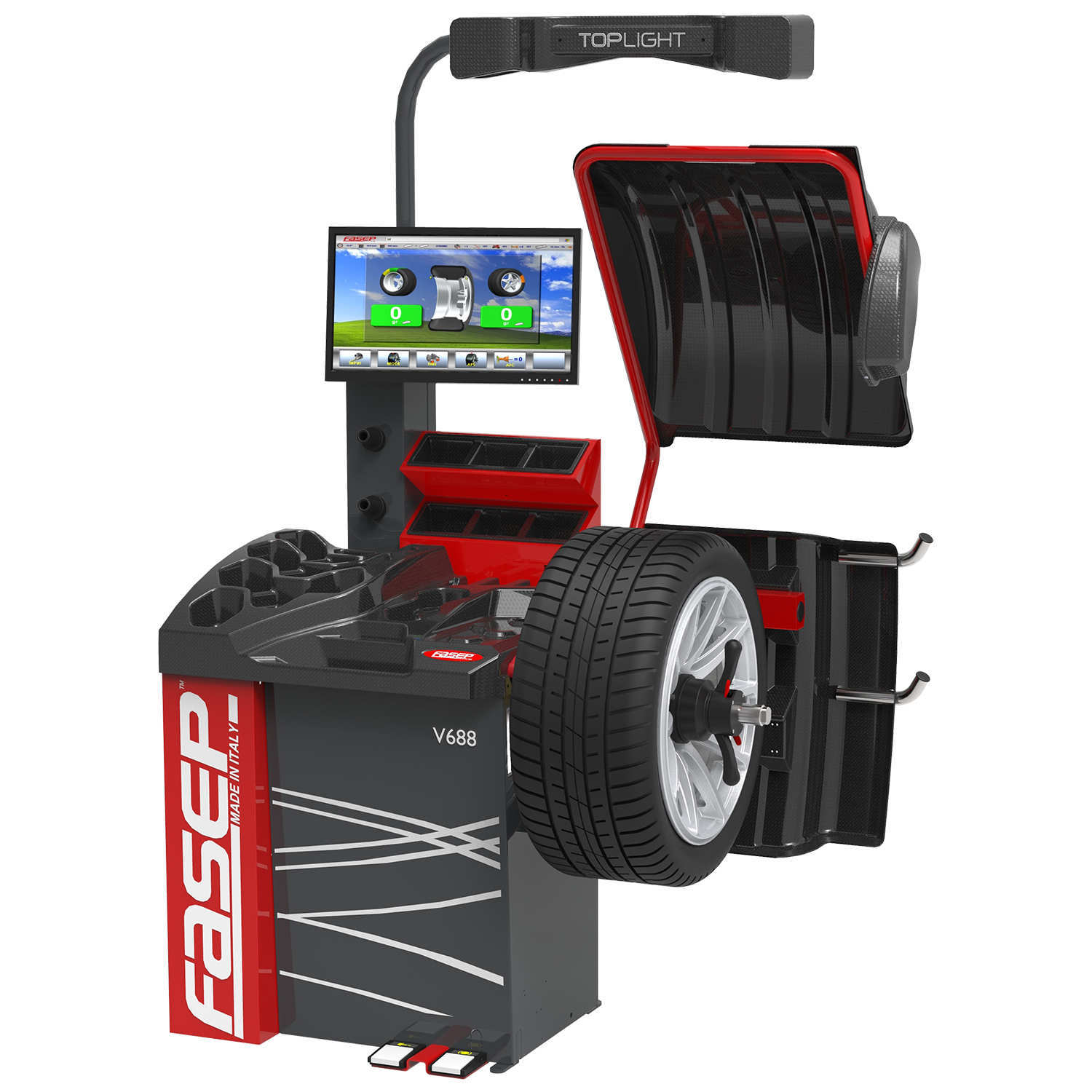 Професійний 3D балансувальний верстат Fasep V688 iTouch із системою сканування колеса