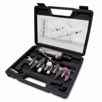 Зачистная пневматическая шлифмашинка в чемодане с аксессуарами 1/4"