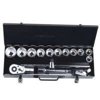 Набір головок із аксесуарами 19-60мм 3/4" квадрат 15шт Fasano FG 629A/S15