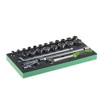 Набор торцевых головок Hex с аксессуарами 10-32мм 1/2" квадрат 25шт Fasano FG 100/21B