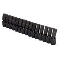 Набор ударных головок с шарниром Hex 10-24мм 1/2" квадрат 15шт Fasano FG 628FL/S15