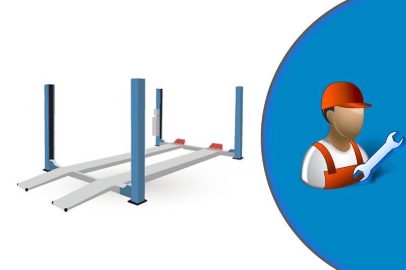 Монтаж четырехстоечного подъемника Монтаж четырехстоечного подъемника