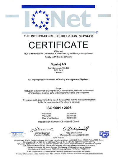 ISO 9001:2008 Stenhoj