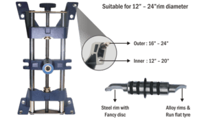 Универсальные колесные зажимы. Подходят для колес с дисками диаметром 12”-24