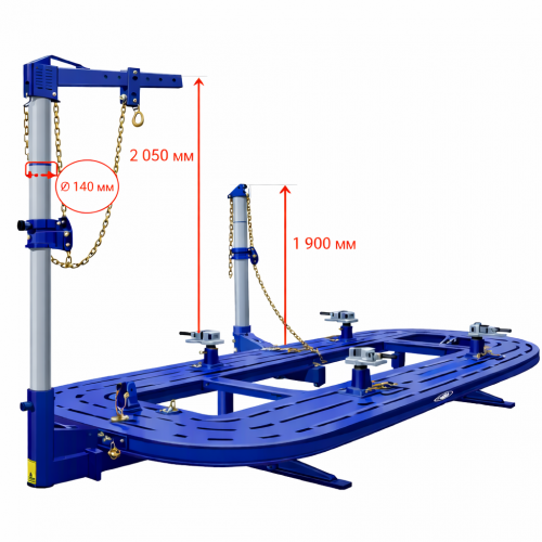 Платформенный стапель для рихтовки кузова Well Kraft 100