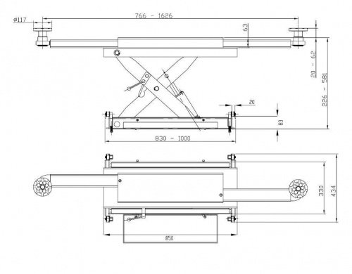 Траверса АТН AF2500P2 Для СТО: Автоподъемник: (Акции, Доставка)!