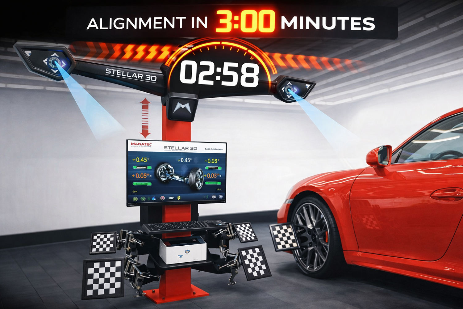 Стенд развал схождения Well Kraft Stellar 3D ABSC