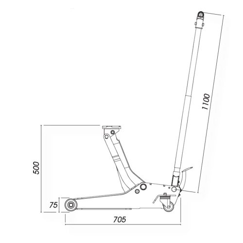 Низькопрофільний домкрат підкатний Fasano FG 720/2T 2т