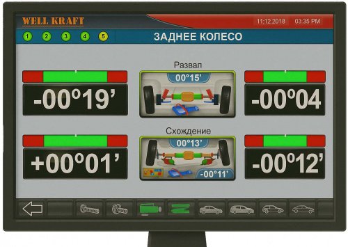 Стенд развал схождения Well Kraft Genie 3D