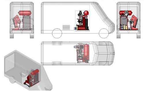 Мобильный грузовой шиномонтажный станок Fasep RGU.2671.Mobile