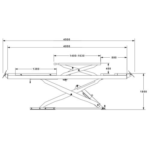 Підйомник ножичний 3.5т Well Kraft 6735 (Німеччина-Китай) Для СТО: Автопідйомник: (Акції, Доставка)!