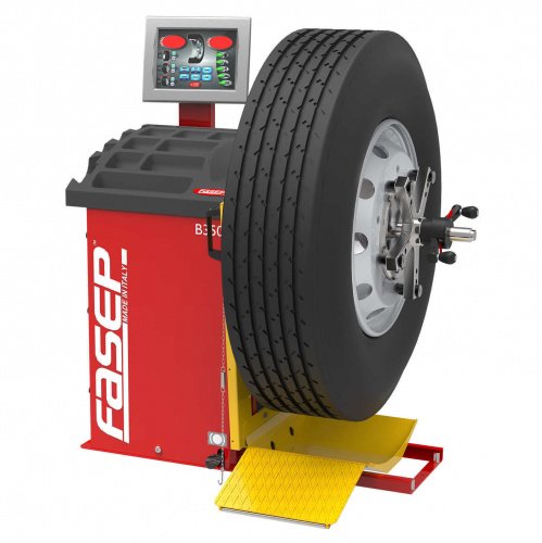 Легкогрузовой балансировочный станок Fasep B350 Titan c встроенным подъемником колеса