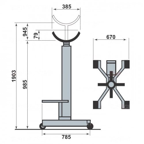 Стійка трансмісійна 2т Ravaglioli KE10