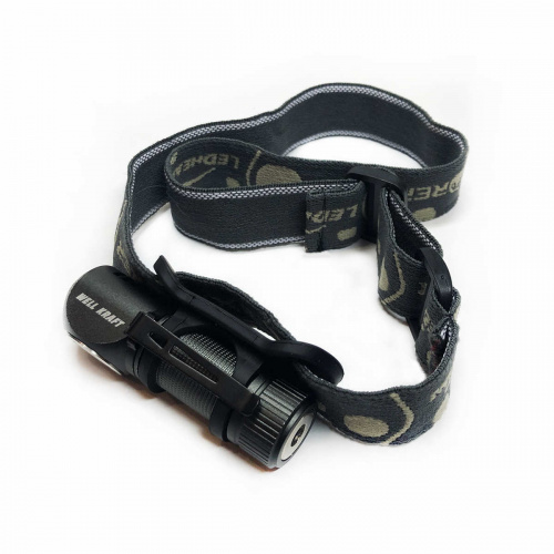 Налобний ліхтарик 350lm Well Kraft ZF7729 зі знімним ремінцем та магнітом