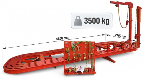 Платформенный стапель для рихтовки кузова Well Kraft 300