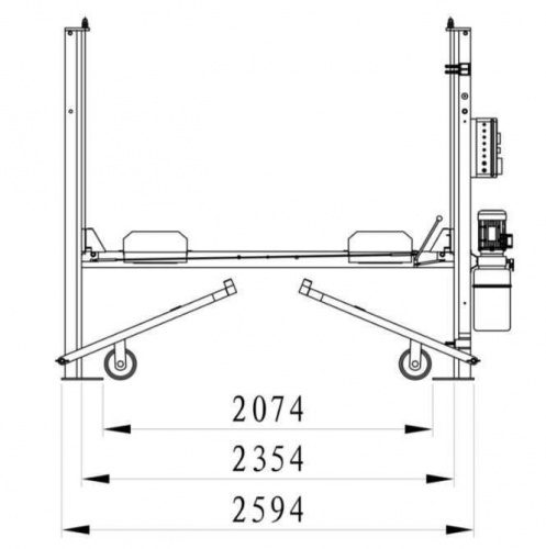 Підйомник паркувальний чотиристійковий 3.2т Well Kraft 4032 (Німеччина-Китай) Для СТО: Автопідйомник: (Акції, Доставка)!