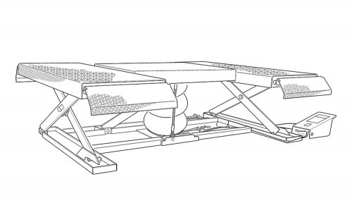 Подъемник ножничный 2.5т Ravaglioli RAV1380 пневматический “Indoor/Outdoor” для шиномонтажа (Италия) Для СТО: Автоподъемник: (Акции, Доставка)!