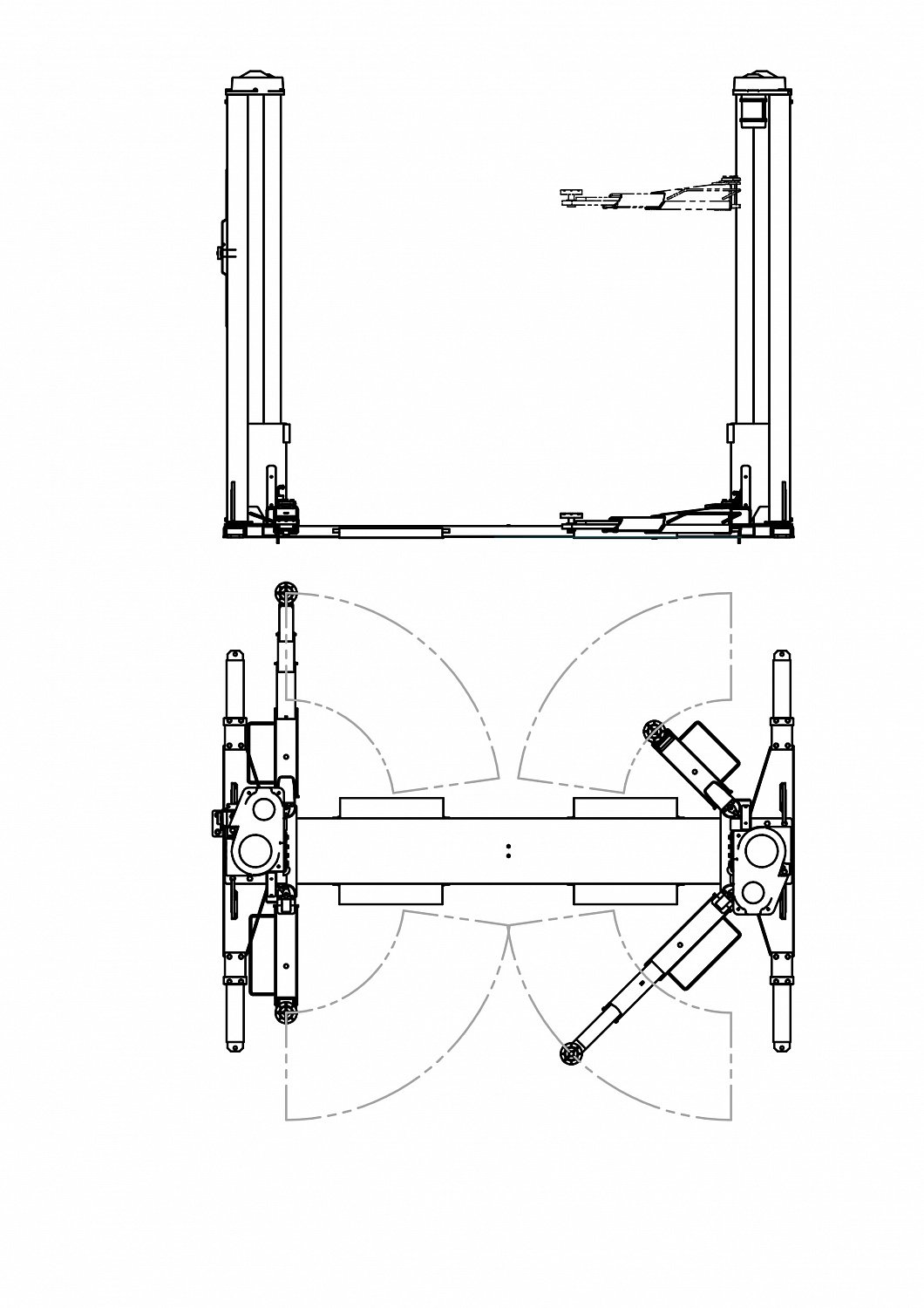 Подъемник двухстоечный 4т Ravaglioli KPS244HELIKA  (Италия) Для СТО: Автоподъемник: (Акции, Доставка)!