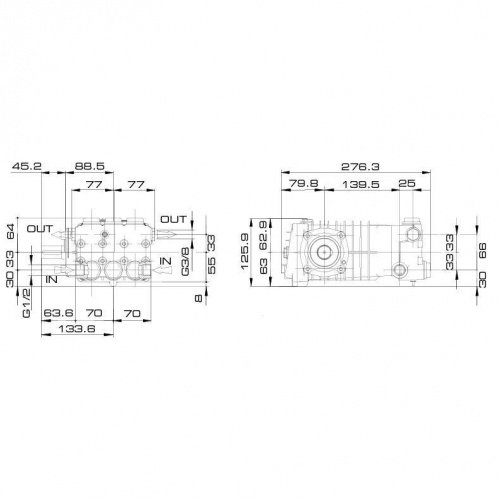 Помпа Lavor CL 54-20 11-200 с левым валом