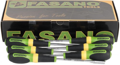 Набор торцевых шестигранных отверток Hex 5-13мм 6-10шт Fasano FG 22FX/S