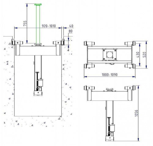 Грузовой пневмогидравлический подвесной домкрат 14т Well Kraft 161502B Для СТО: Автоподъемник: (Акции, Доставка)!