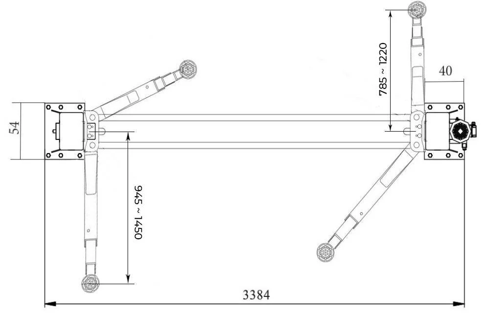 Підйомник двостійковий асиметричний 5т Well Kraft 2150 (Німеччина