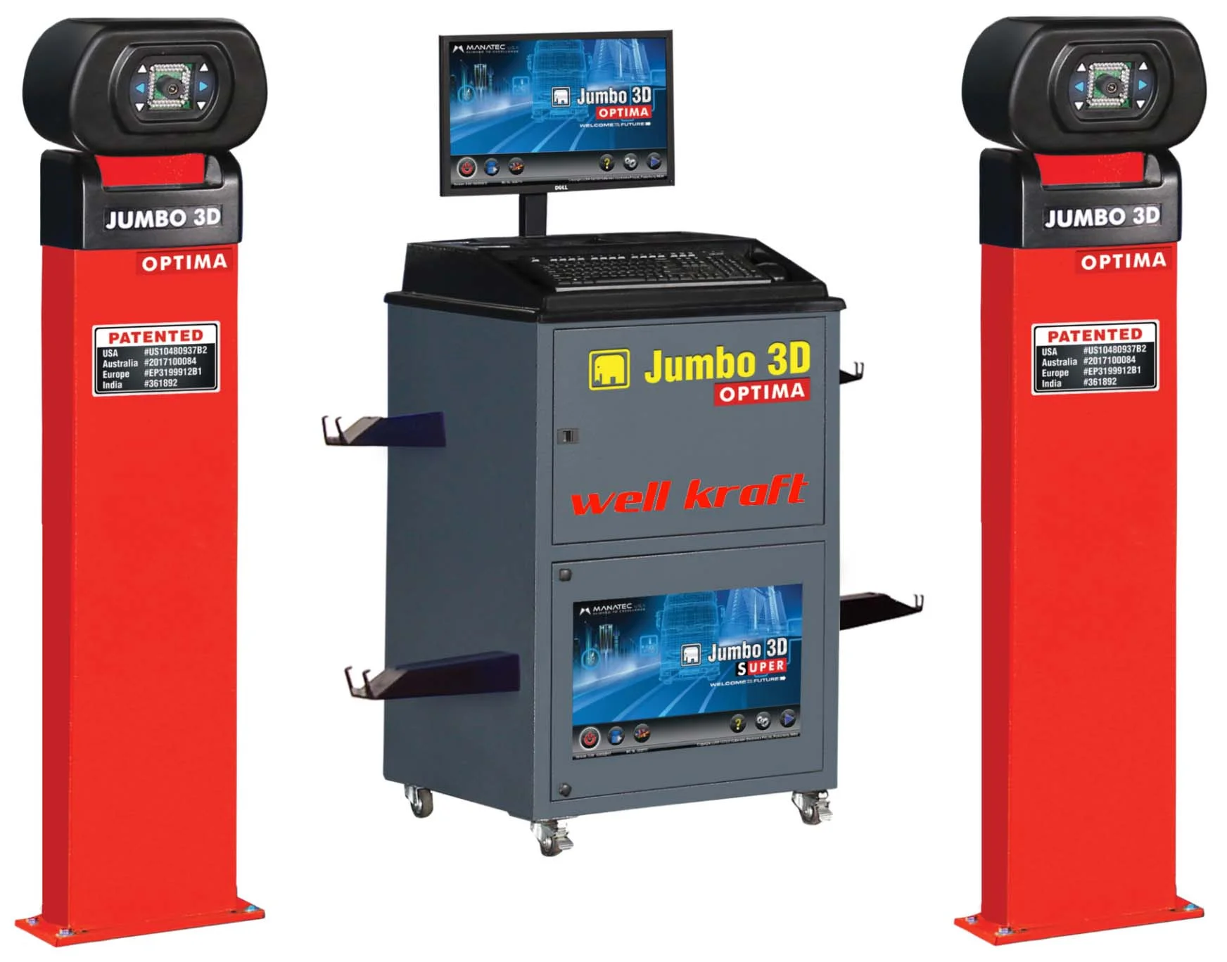 Грузовой стенд развал схождения Well Kraft Jumbo 3D Optima